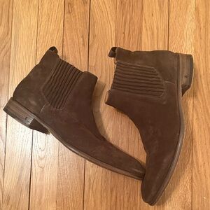 John Varvatos Brown Suede Chelsea Boots for Men